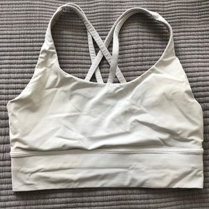 Lululemon white energy bra (B-D cups)